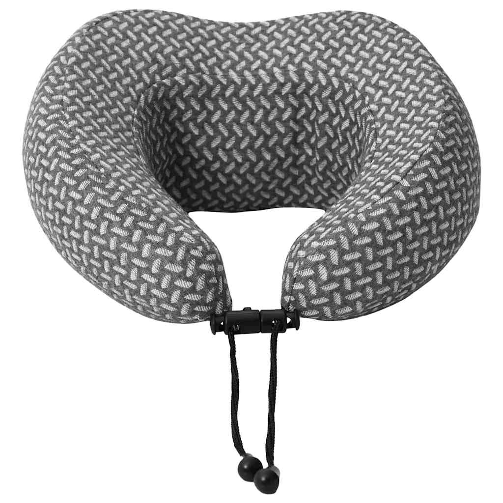 vidaXL Poduszka podróżna na szyję Szary 30 x 28 x 14 cm Poliester