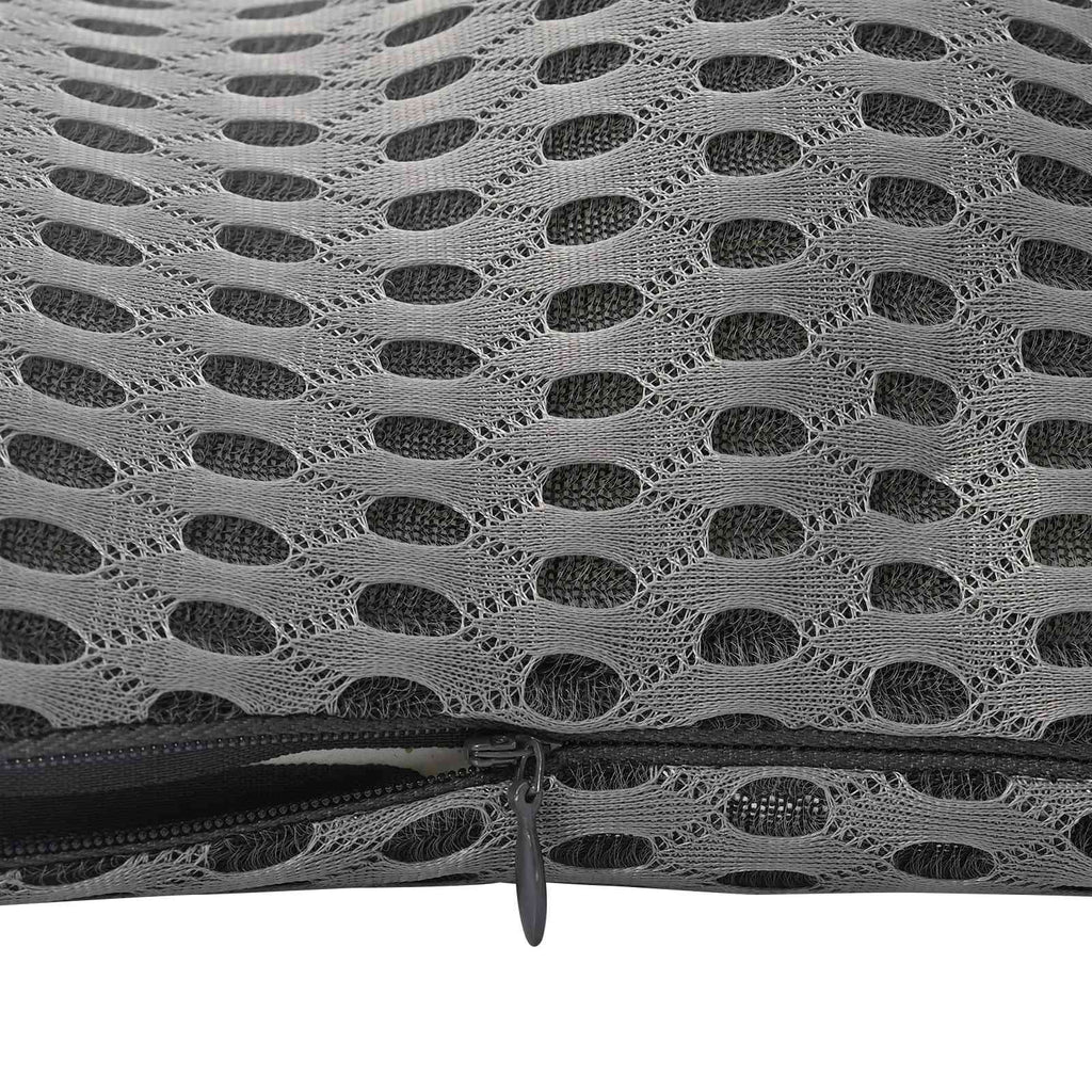 vidaXL Poduszka pod plecy Szary Pianka z pamięcią 47,5 x 23 x 12 cm