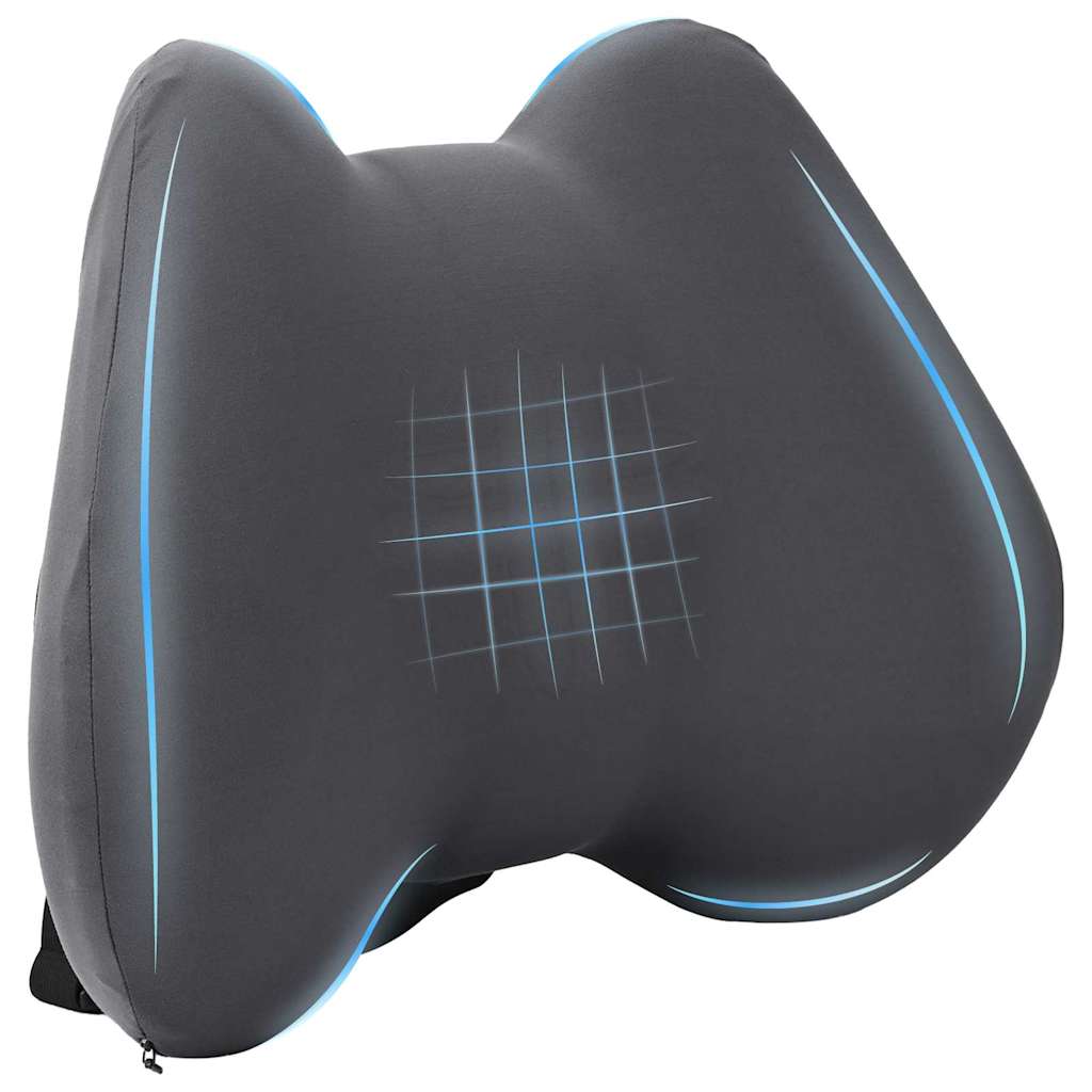 vidaXL Poduszka pod plecy Szary Pianka z pamięcią 40 x 32 x 14 cm