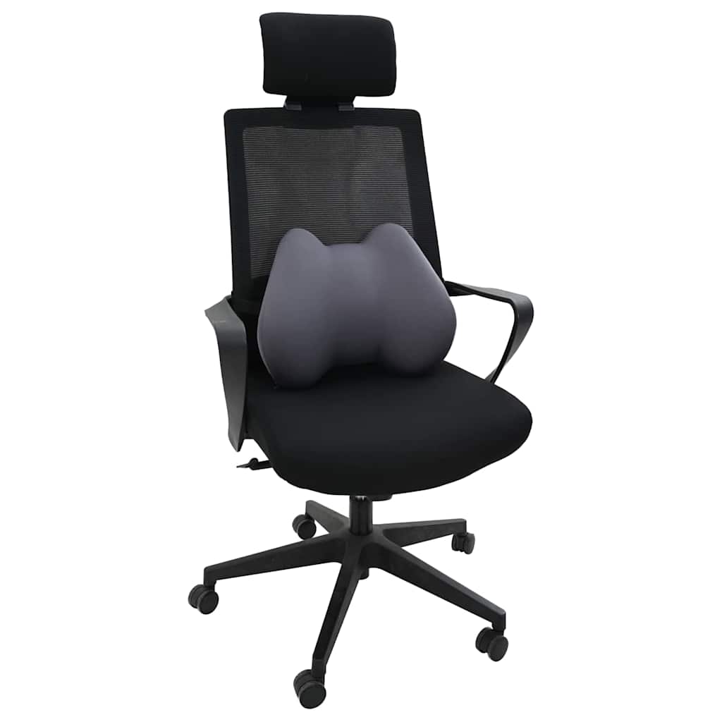 vidaXL Poduszka pod plecy Szary Pianka z pamięcią 40 x 32 x 14 cm