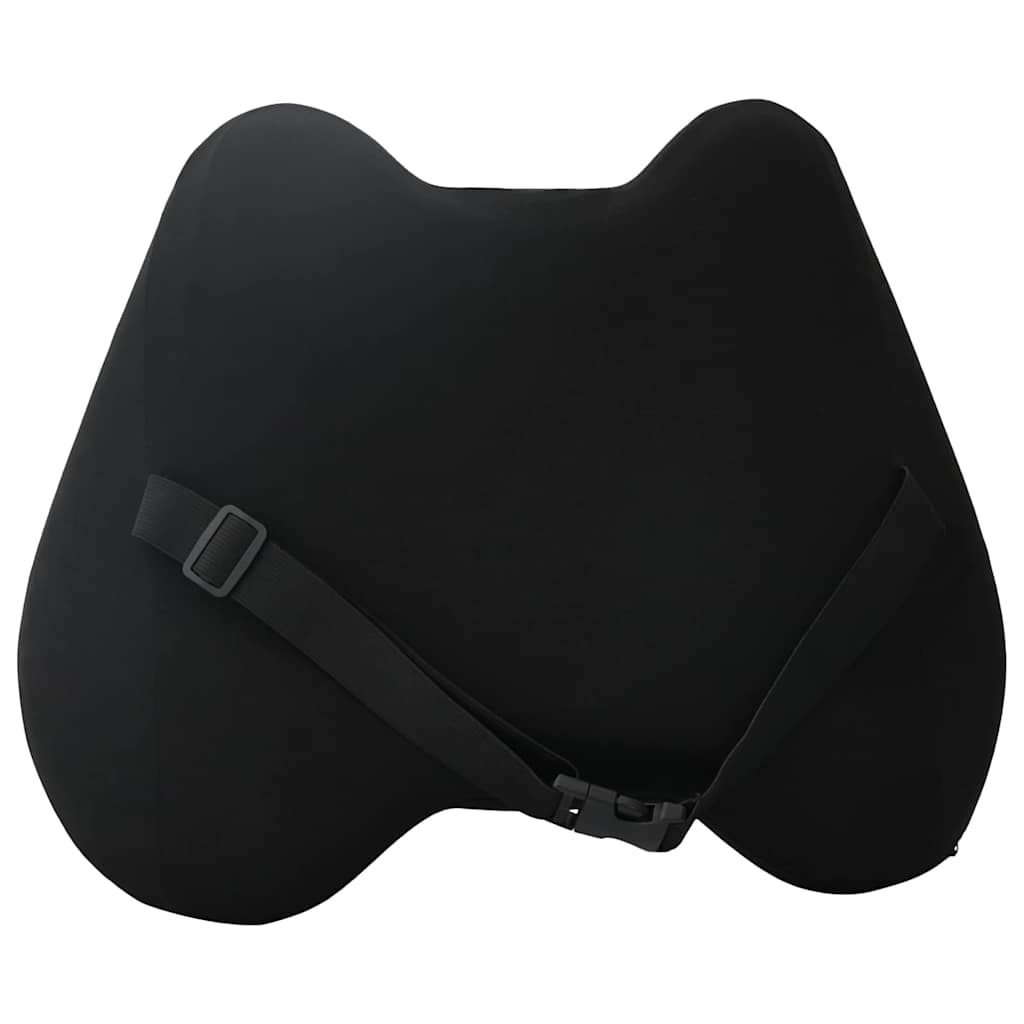 vidaXL Poduszka pod plecy Czarny Pianka z pamięcią 40 x 32 x 13 cm