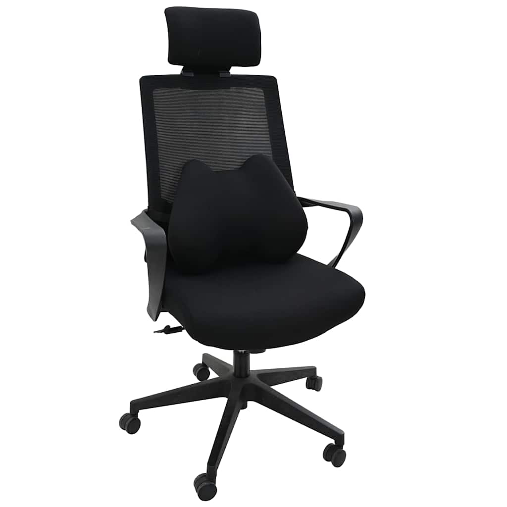 vidaXL Poduszka pod plecy Czarny Pianka z pamięcią 40 x 32 x 13 cm