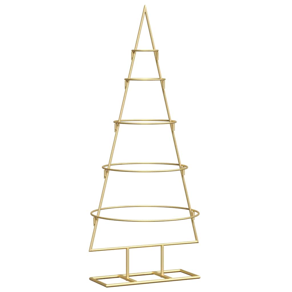 vidaXL Metalowa choinka świąteczna złoty 90 cm Stal Malowana Proszkowo