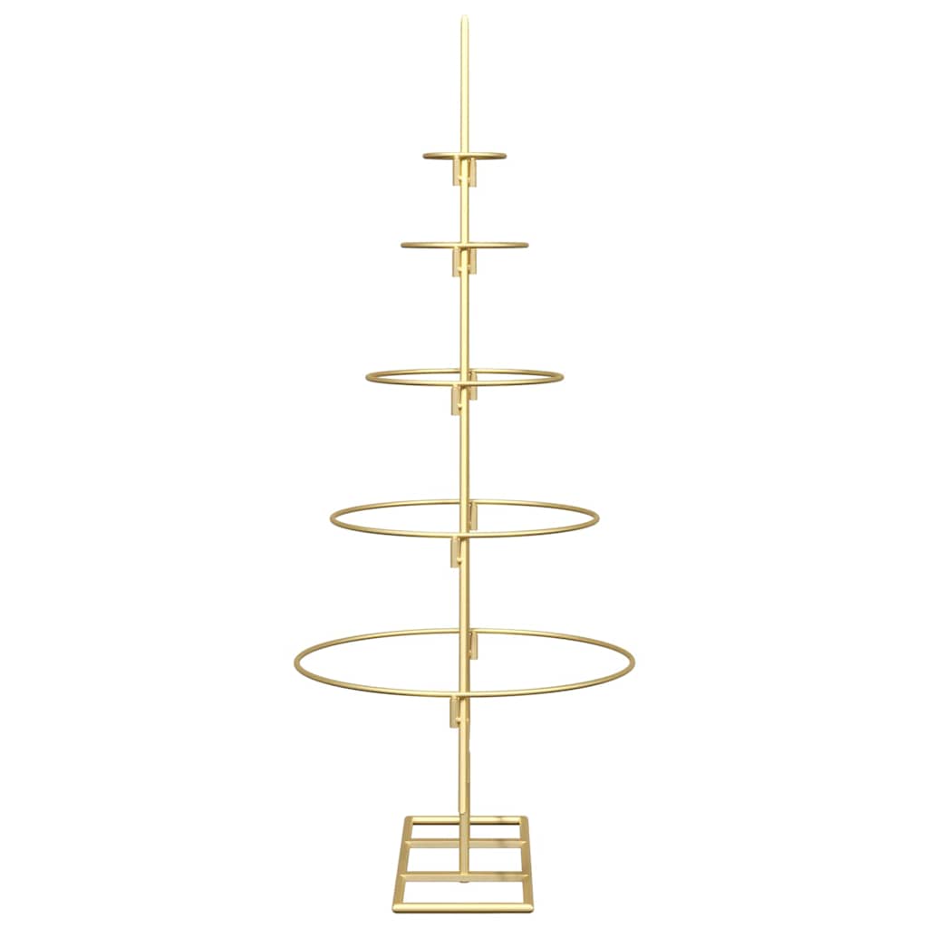 vidaXL Metalowa choinka świąteczna złoty 90 cm Stal Malowana Proszkowo