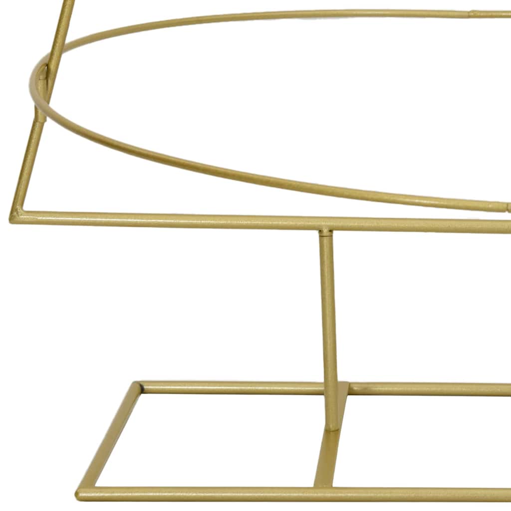 vidaXL Metalowa choinka świąteczna z podstawą złoty 148 cm