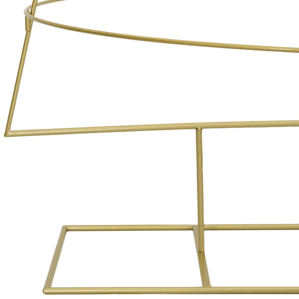 vidaXL Metalowa choinka świąteczna z podstawą złoty 209 cm