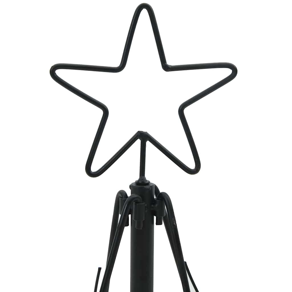 vidaXL Choinka Stożkowa Świąteczna z podstawą Czarny 60 cm Stal