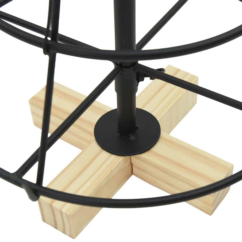 vidaXL Choinka Stożkowa Świąteczna z podstawą Czarny 60 cm Stal