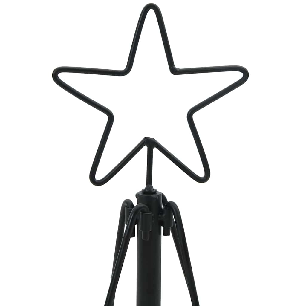 vidaXL Choinka Stożkowa Świąteczna z podstawą Czarny 90 cm Stal