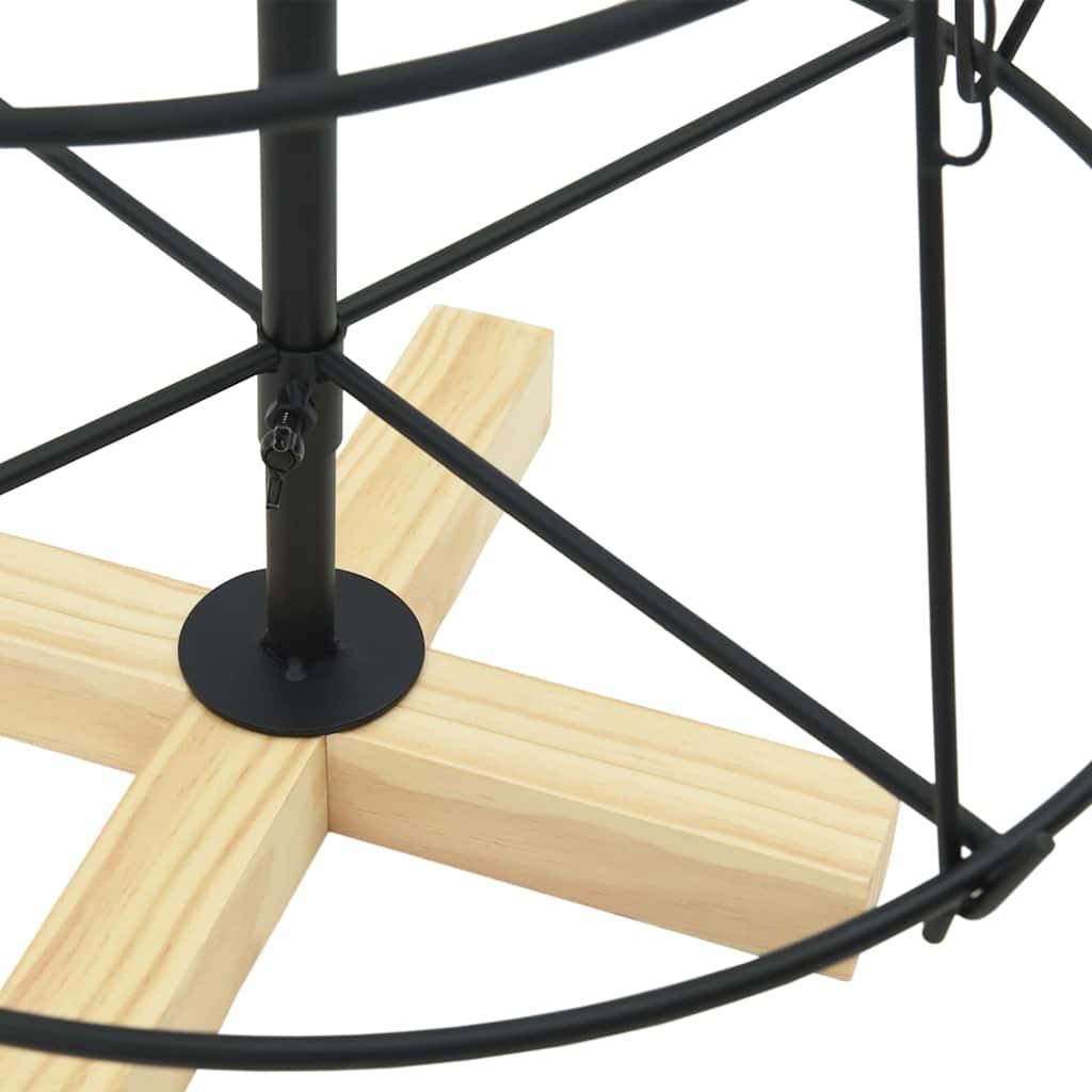 vidaXL Choinka Stożkowa Świąteczna z podstawą Czarny 126 cm Stal