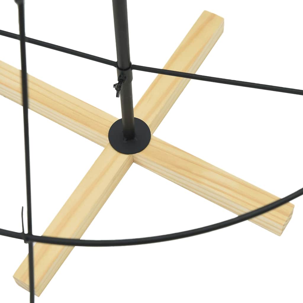 vidaXL Choinka Stożkowa Świąteczna z podstawą Czarny 154 cm Stal