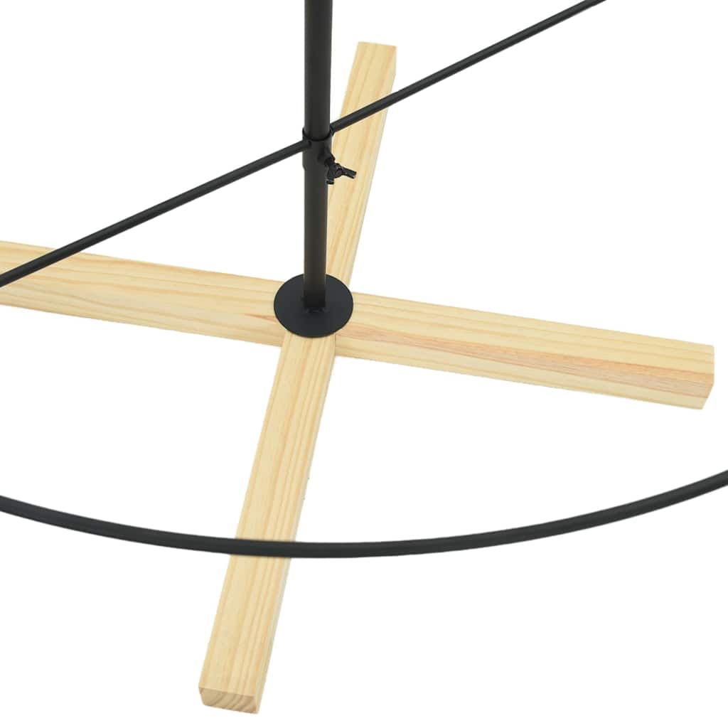 vidaXL Choinka Stożkowa Świąteczna z podstawą Czarny 180,5 cm Stal