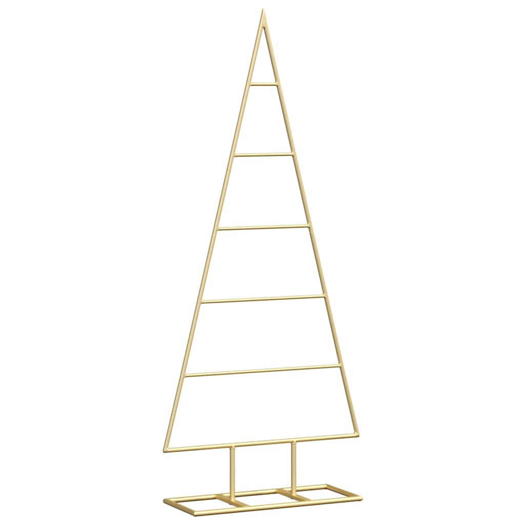 vidaXL Metalowa choinka świąteczna złoty 90 cm Stal Malowana Proszkowo