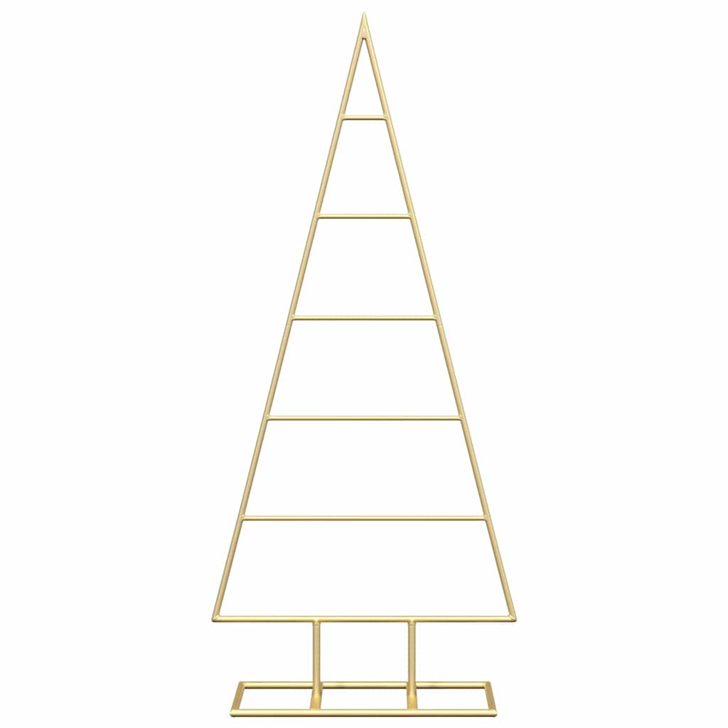 vidaXL Metalowa choinka świąteczna złoty 90 cm Stal Malowana Proszkowo