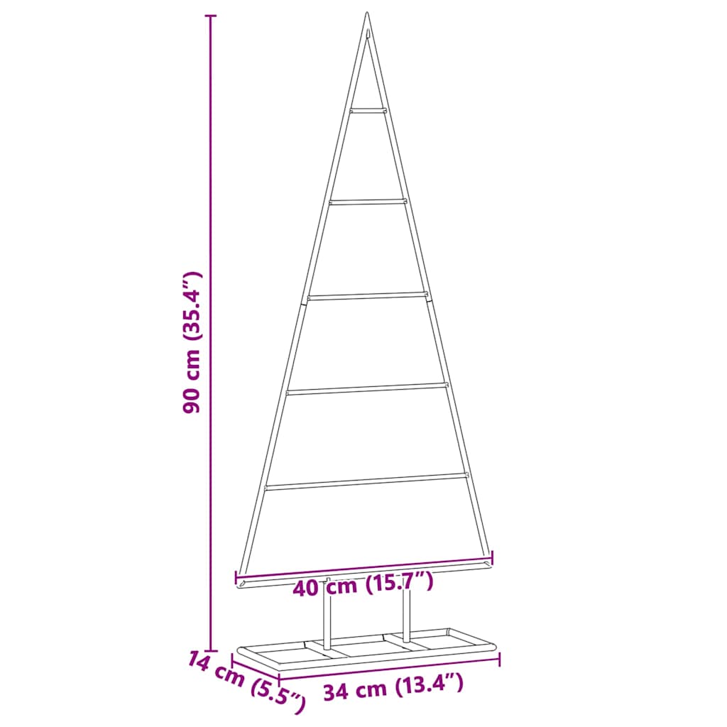 vidaXL Metalowa choinka świąteczna złoty 90 cm Stal Malowana Proszkowo