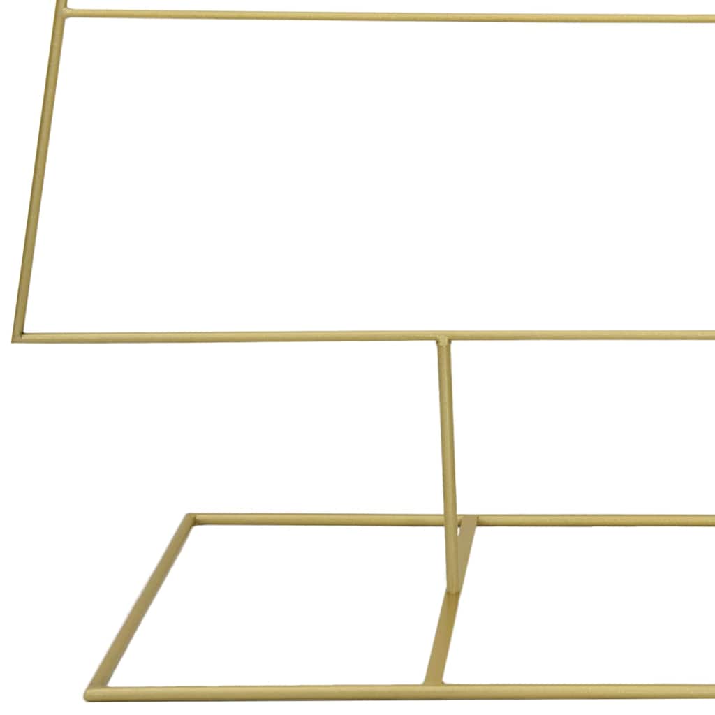 vidaXL Metalowa choinka świąteczna z podstawą złoty 211 cm