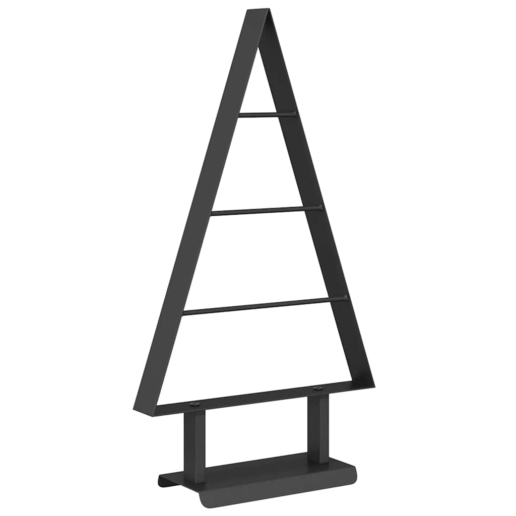vidaXL Metalowa choinka świąteczna z podstawą Czarny 60 cm Stal
