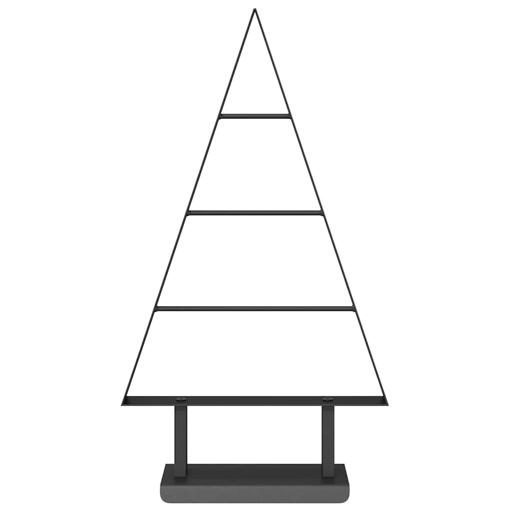 vidaXL Metalowa choinka świąteczna z podstawą Czarny 60 cm Stal