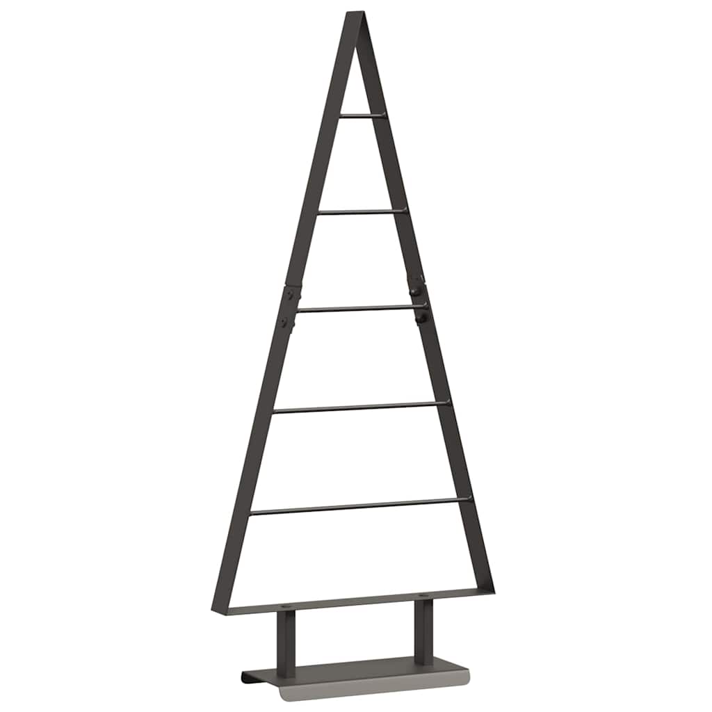 vidaXL Metalowa choinka świąteczna z podstawą Czarny 90 cm Stal