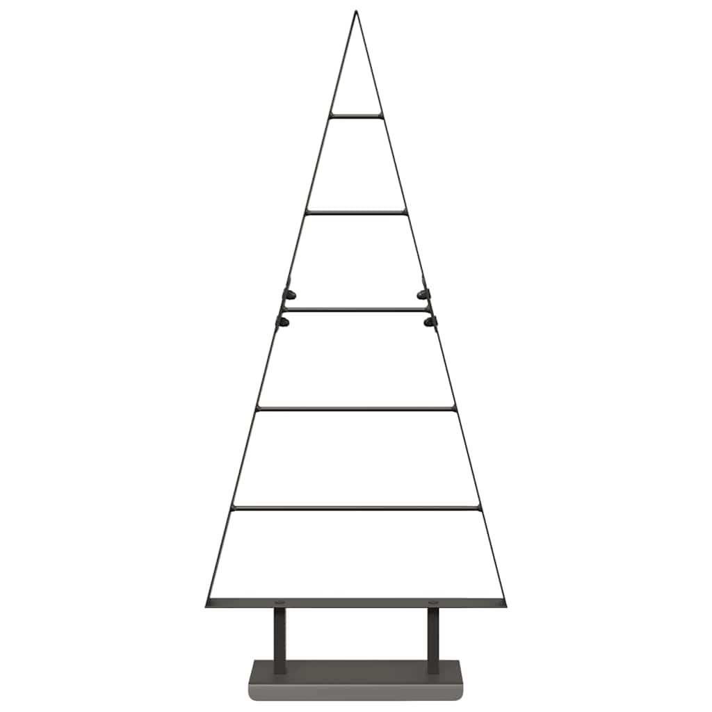 vidaXL Metalowa choinka świąteczna z podstawą Czarny 90 cm Stal
