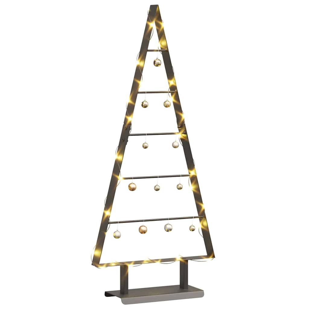 vidaXL Metalowa choinka świąteczna z podstawą Czarny 90 cm Stal