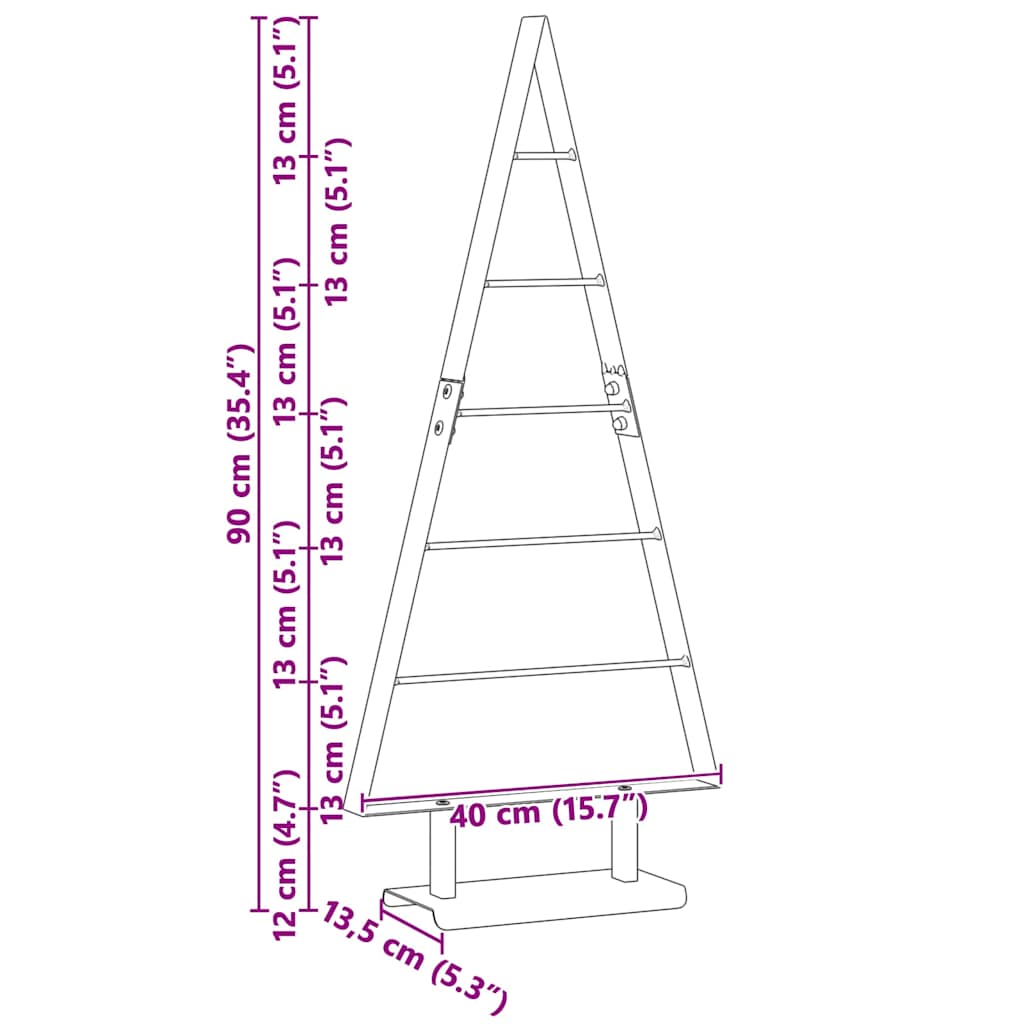 vidaXL Metalowa choinka świąteczna z podstawą Czarny 90 cm Stal