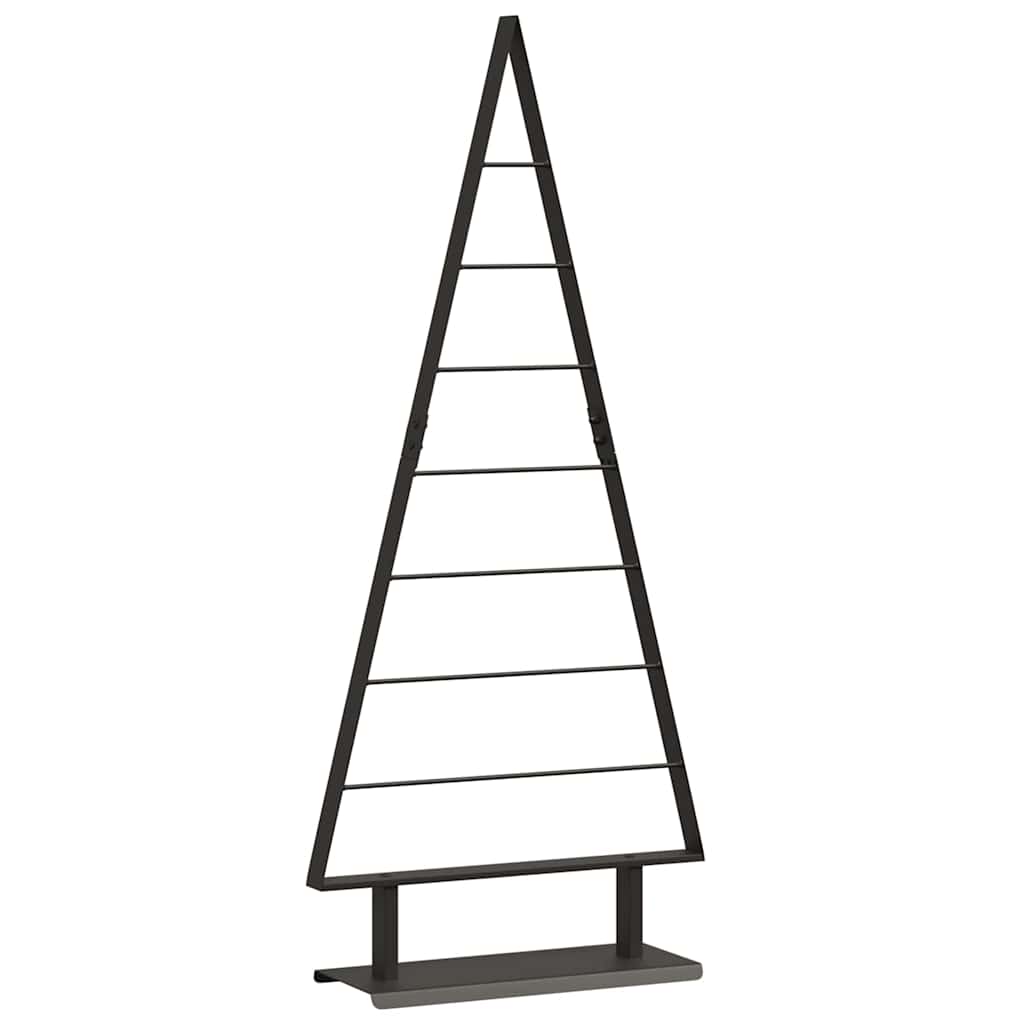 vidaXL Metalowa choinka świąteczna z podstawą Czarny 125,5 cm Stal
