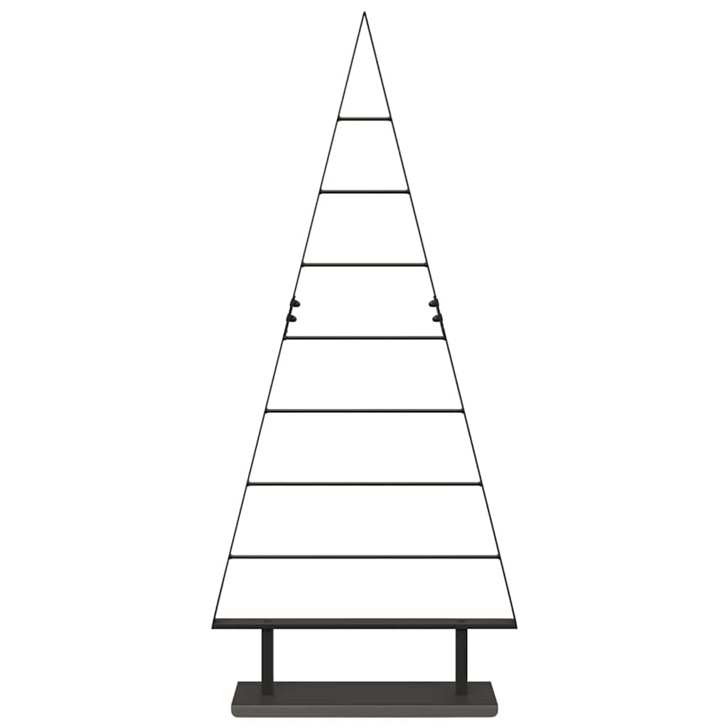 vidaXL Metalowa choinka świąteczna z podstawą Czarny 125,5 cm Stal