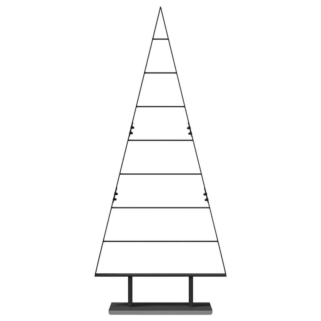 vidaXL Metalowa choinka świąteczna z podstawą Czarny 150 cm Stal