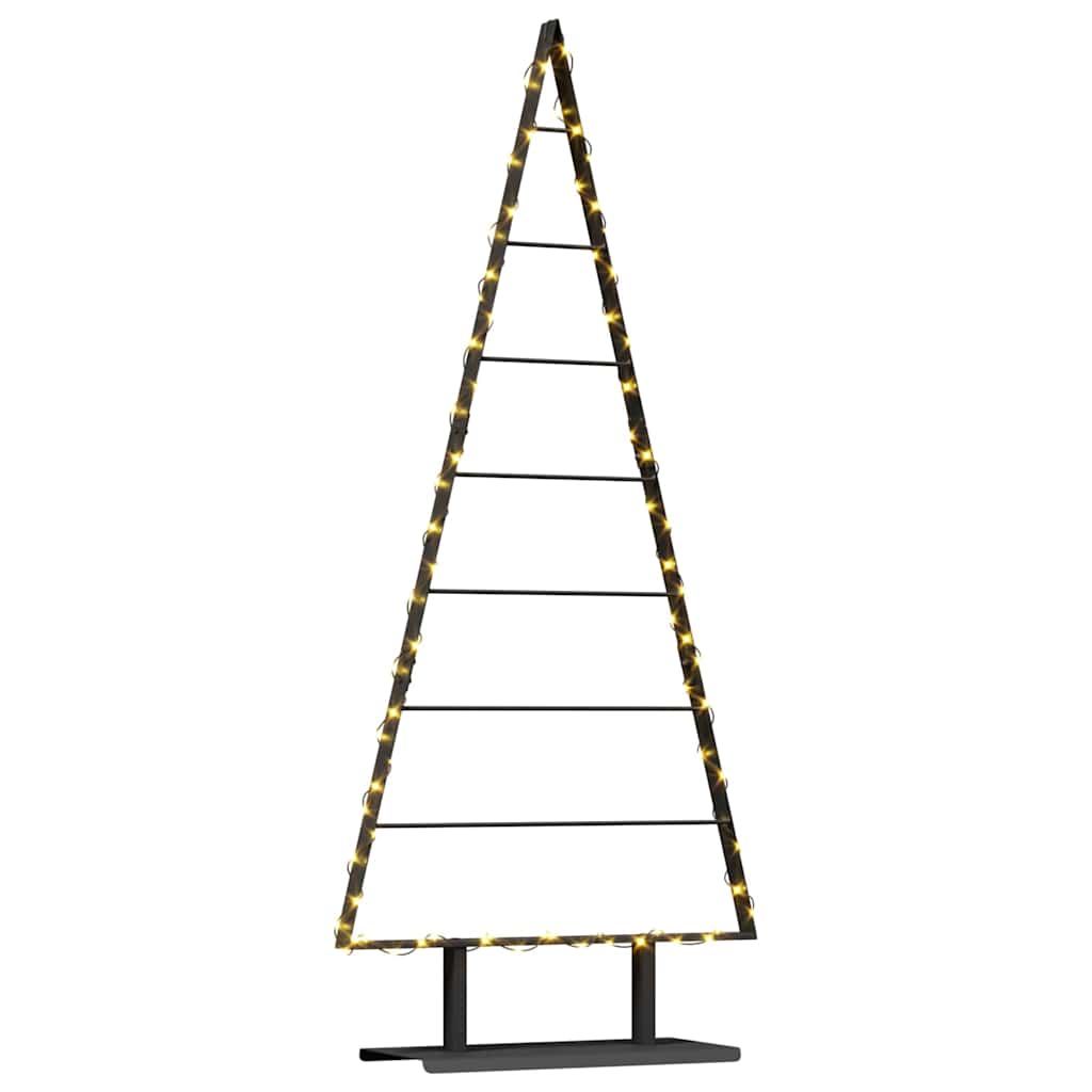 vidaXL Metalowa choinka świąteczna z podstawą Czarny 150 cm Stal