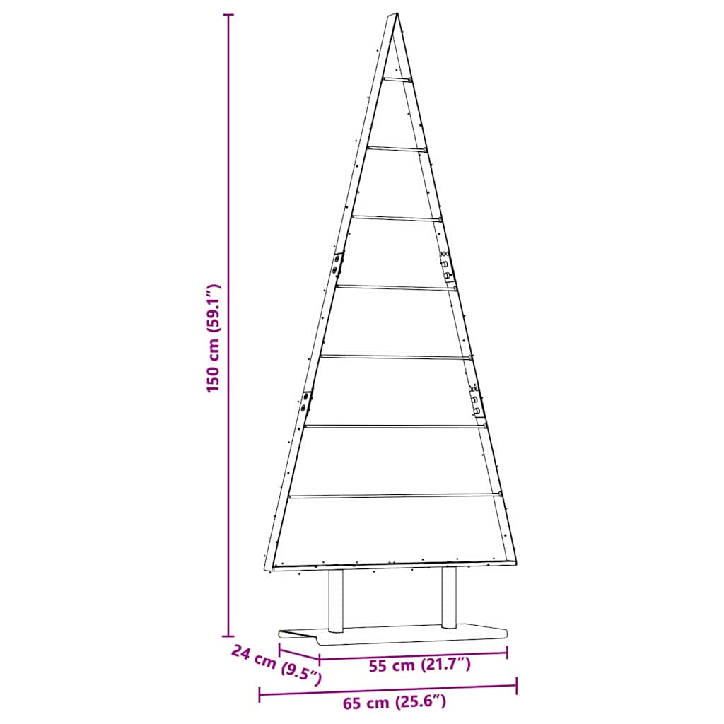 vidaXL Metalowa choinka świąteczna z podstawą Czarny 150 cm Stal