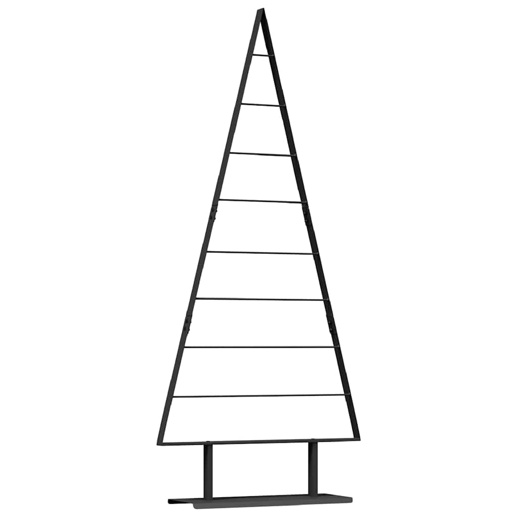 vidaXL Metalowa choinka świąteczna z podstawą Czarny 180 cm Stal