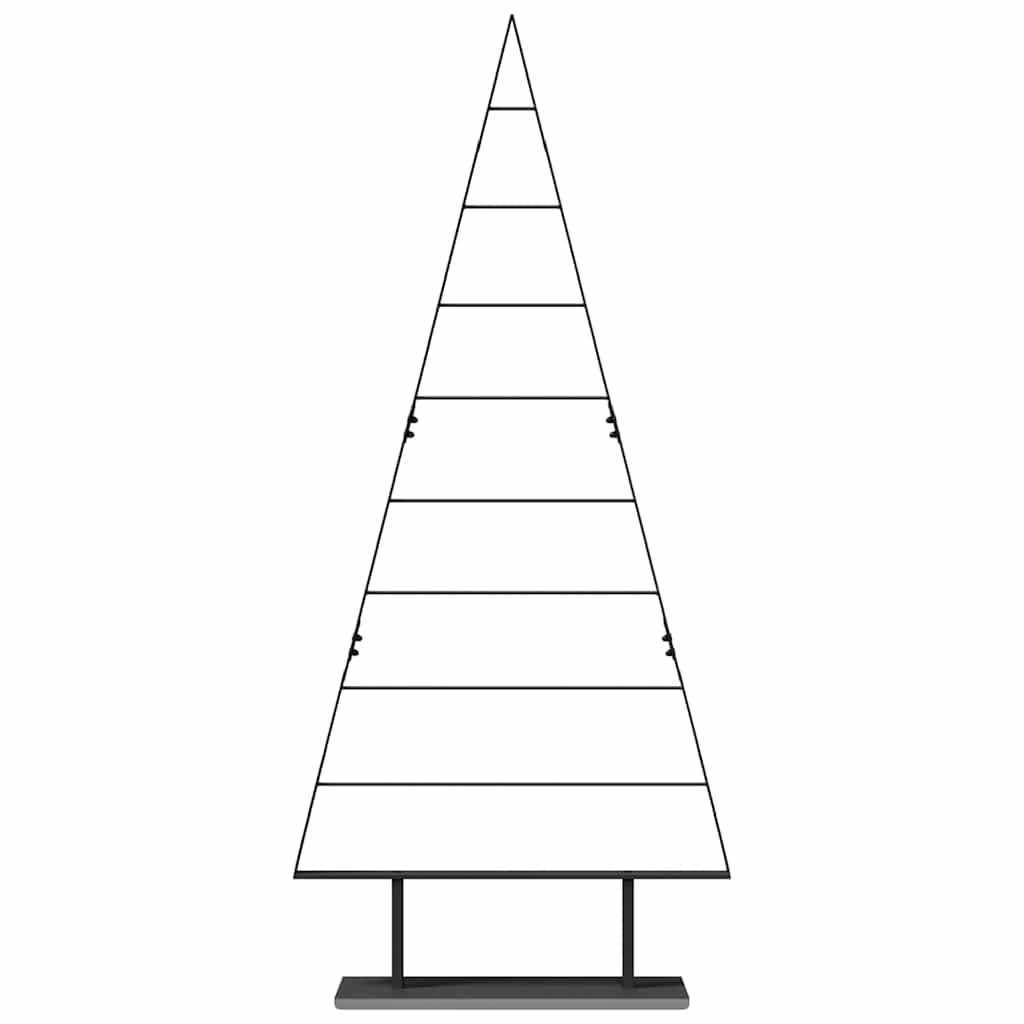 vidaXL Metalowa choinka świąteczna z podstawą Czarny 180 cm Stal