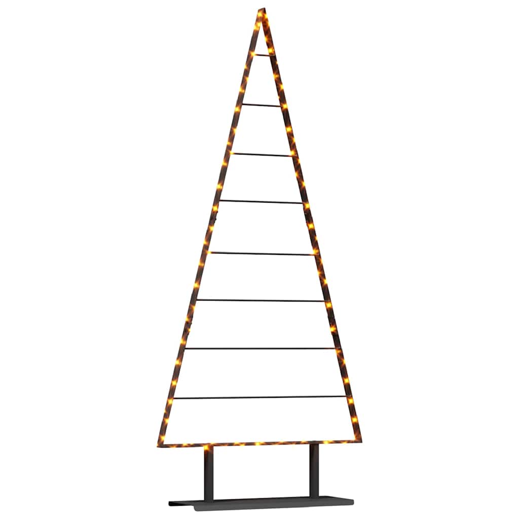 vidaXL Metalowa choinka świąteczna z podstawą Czarny 180 cm Stal