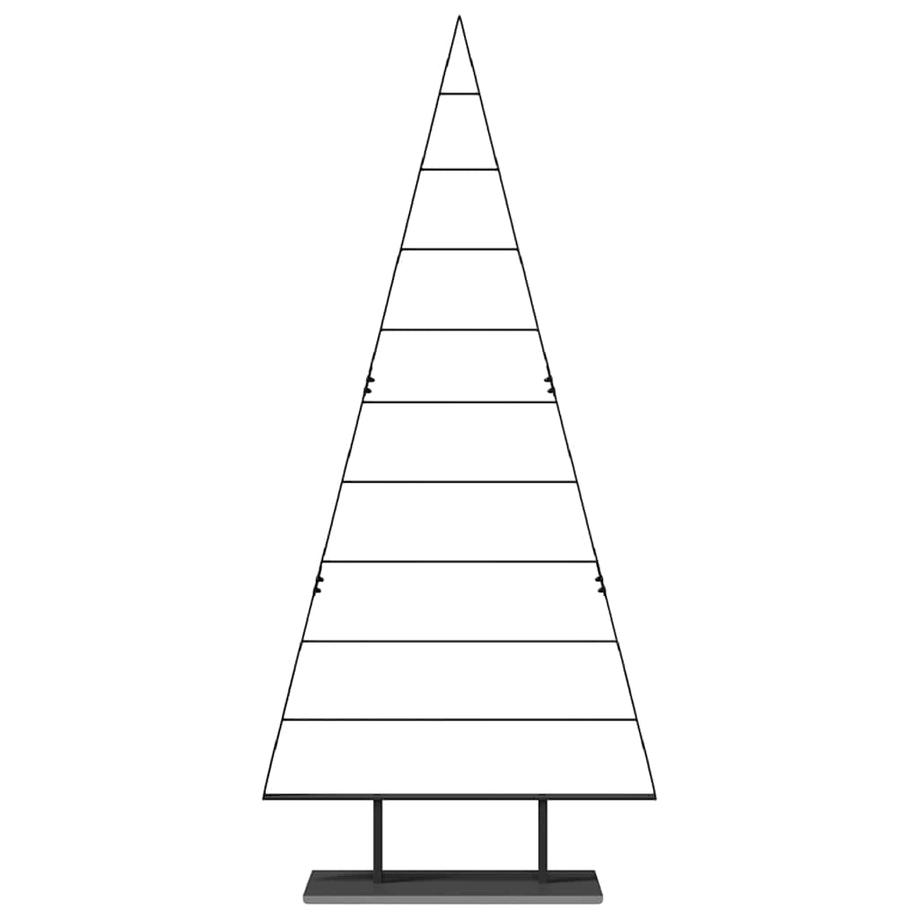 vidaXL Metalowa choinka świąteczna z podstawą Czarny 210 cm Stal