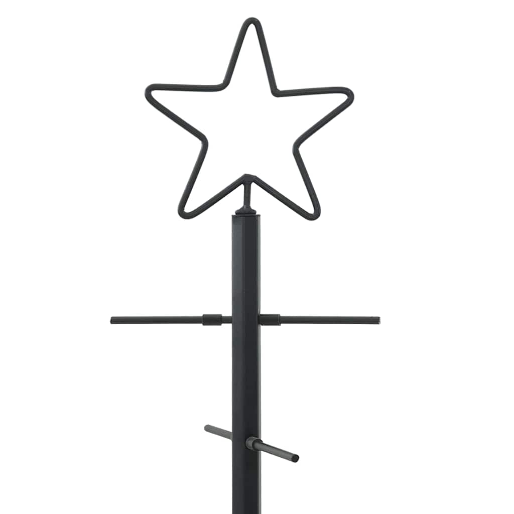 vidaXL Metalowa choinka świąteczna z podstawą Czarny 59,5 cm