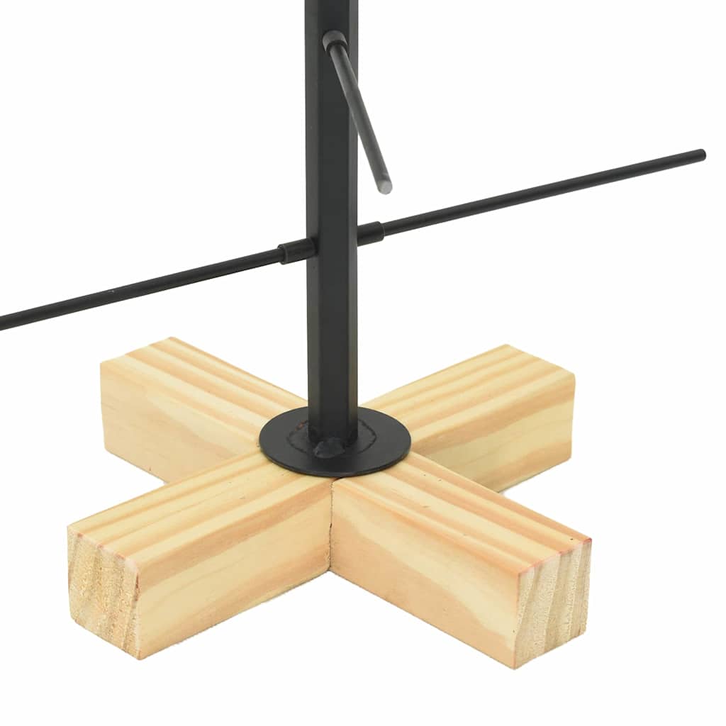 vidaXL Metalowa choinka świąteczna z podstawą Czarny 59,5 cm