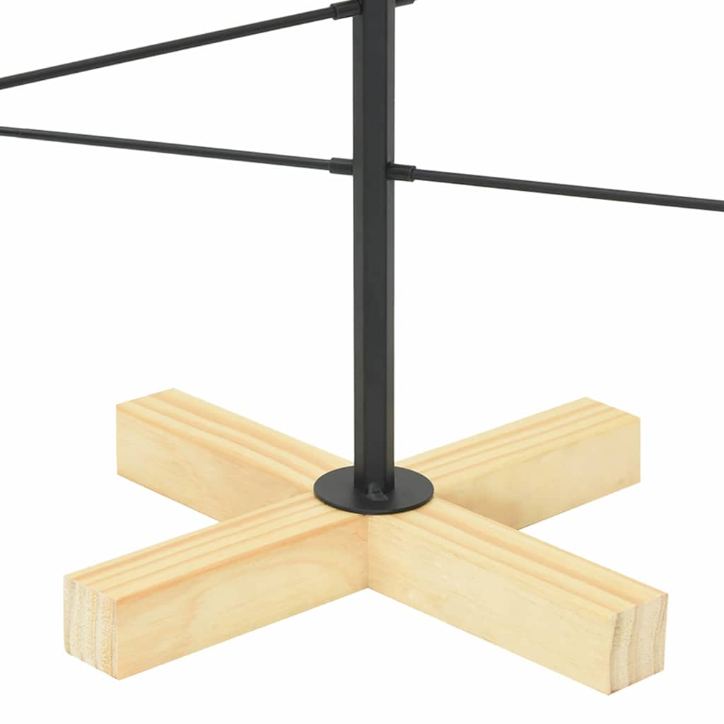 vidaXL Metalowa choinka świąteczna z podstawą Czarny 89 cm
