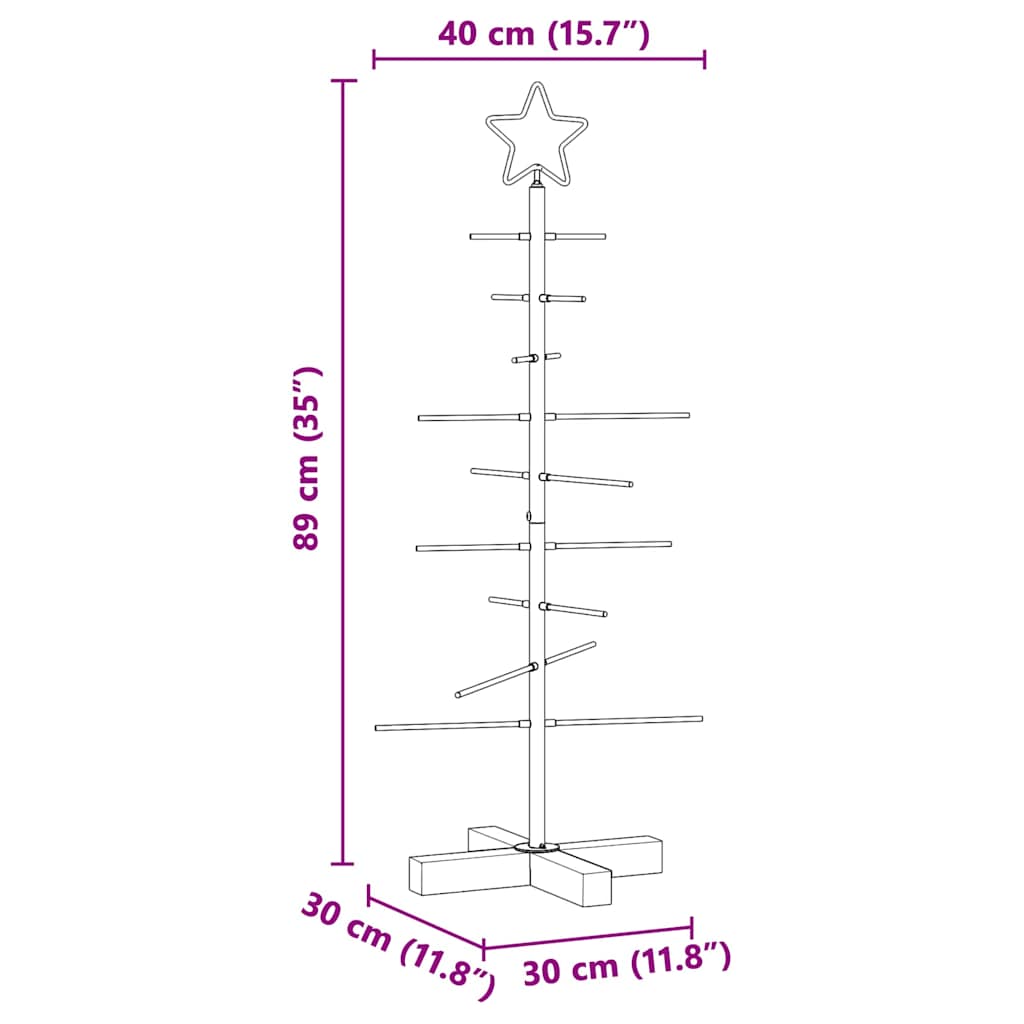 vidaXL Metalowa choinka świąteczna z podstawą Czarny 89 cm