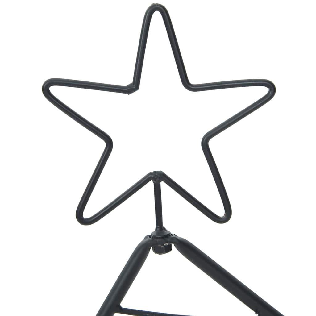 vidaXL Metalowa choinka świąteczna z podstawą Czarny 60 cm Stal