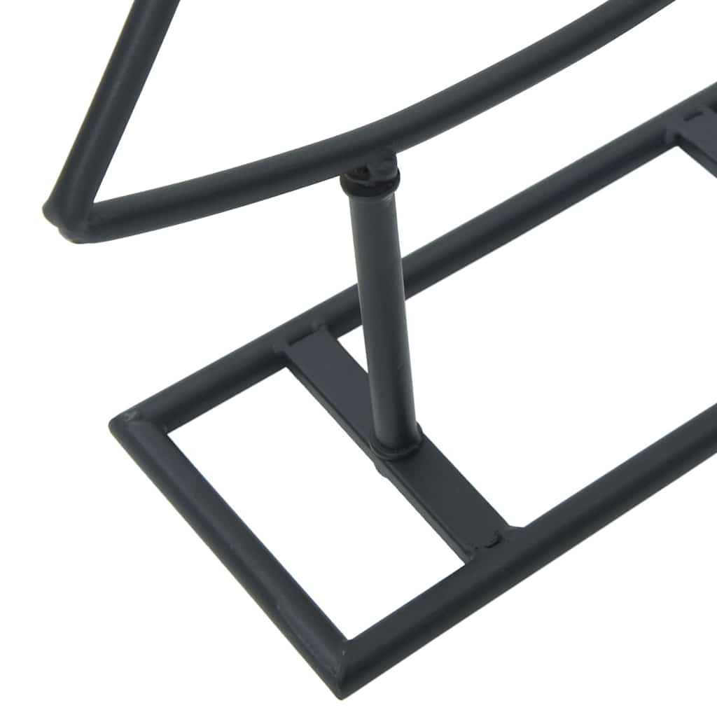 vidaXL Metalowa choinka świąteczna z podstawą Czarny 60 cm Stal