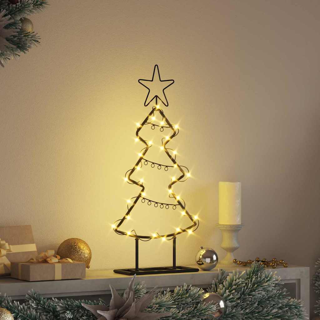 vidaXL Metalowa choinka świąteczna z podstawą Czarny 60 cm Stal