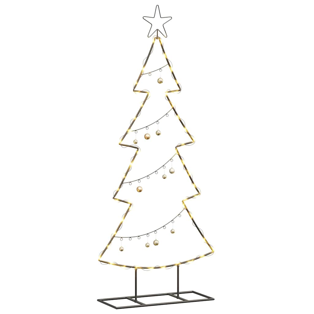 vidaXL Metalowa choinka świąteczna z podstawą Czarny 125 cm Stal