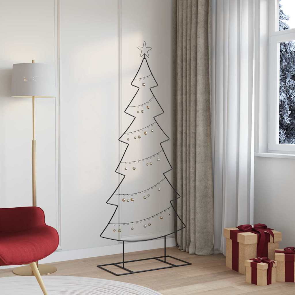 vidaXL Metalowa choinka świąteczna Czarny 180 cm Stal