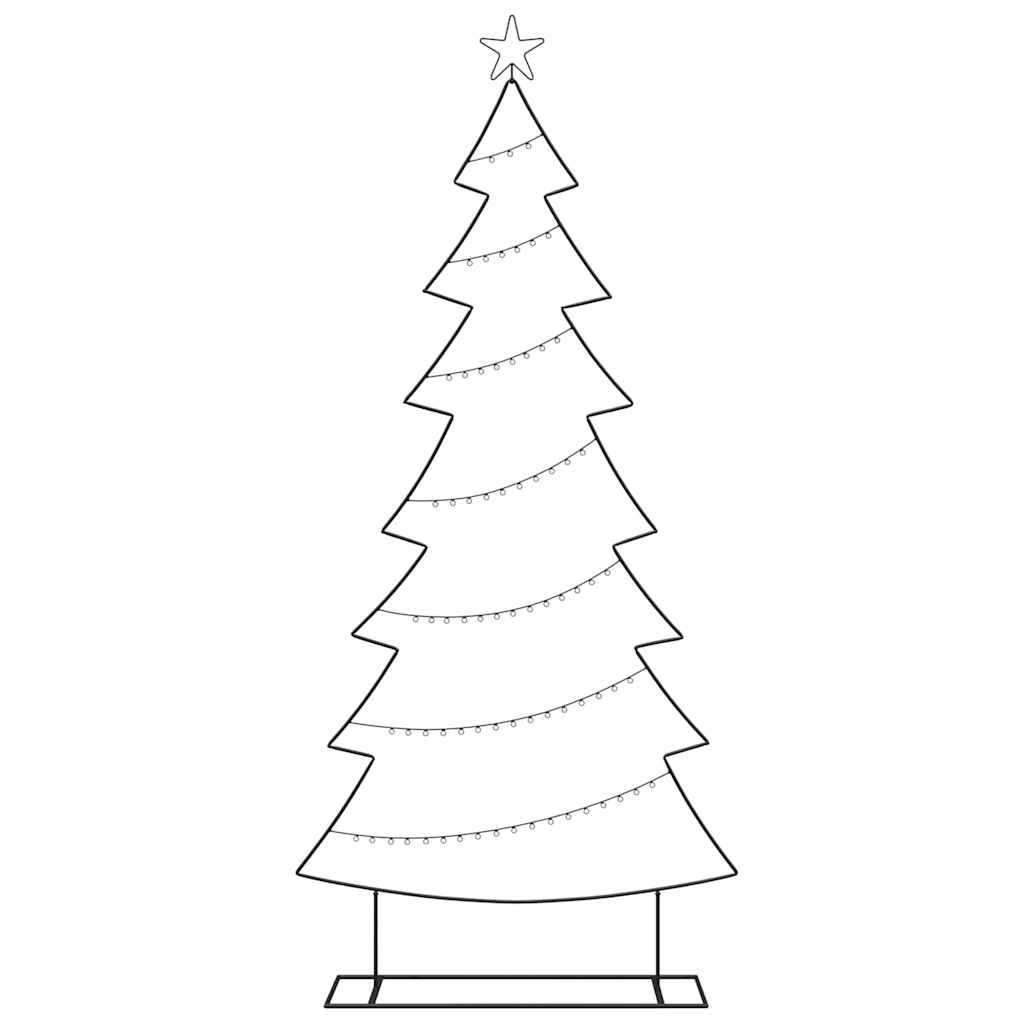 vidaXL Metalowa choinka świąteczna Czarny 210 cm Stal