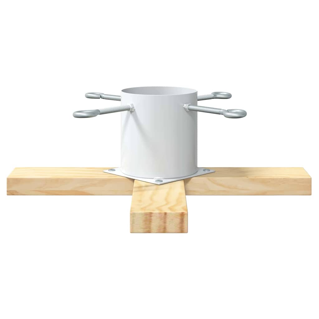 vidaXL Stojak na Choinkę Biały 50 x 50 x 16 cm Lite drewno sosnowe