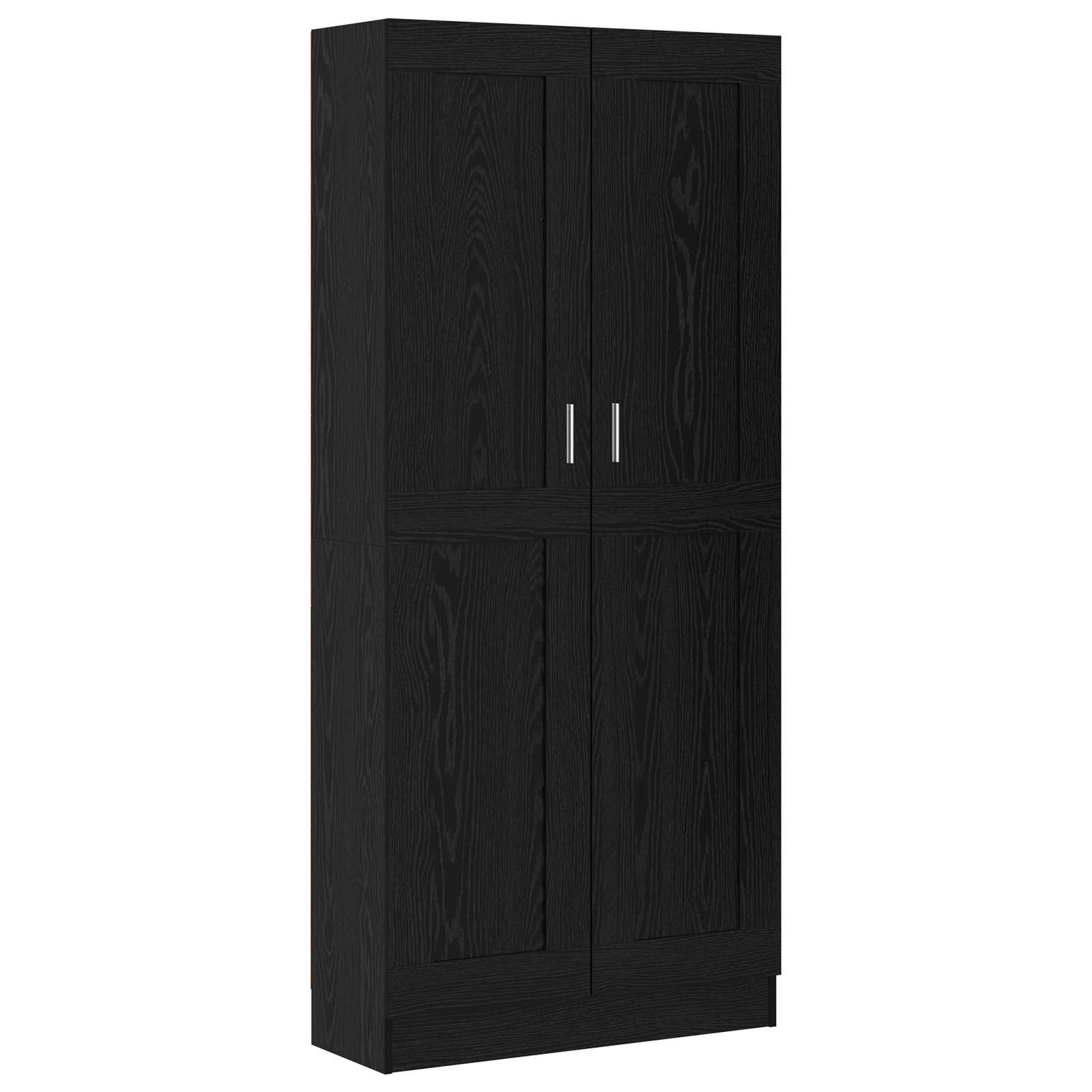 vidaXL Szafka na książki Czarny Dąb 82,5 x 30,5 x 185 cm