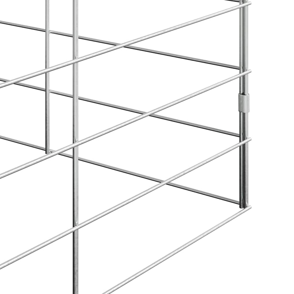vidaXL Klatka dla kur 2 pcs Srebrny 600 x 100 x 210 cm