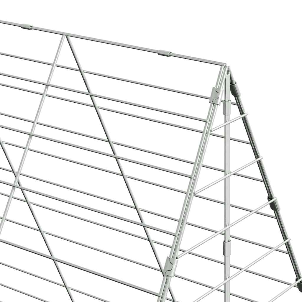 vidaXL Klatka dla kur 2 pcs Srebrny 600 x 100 x 210 cm