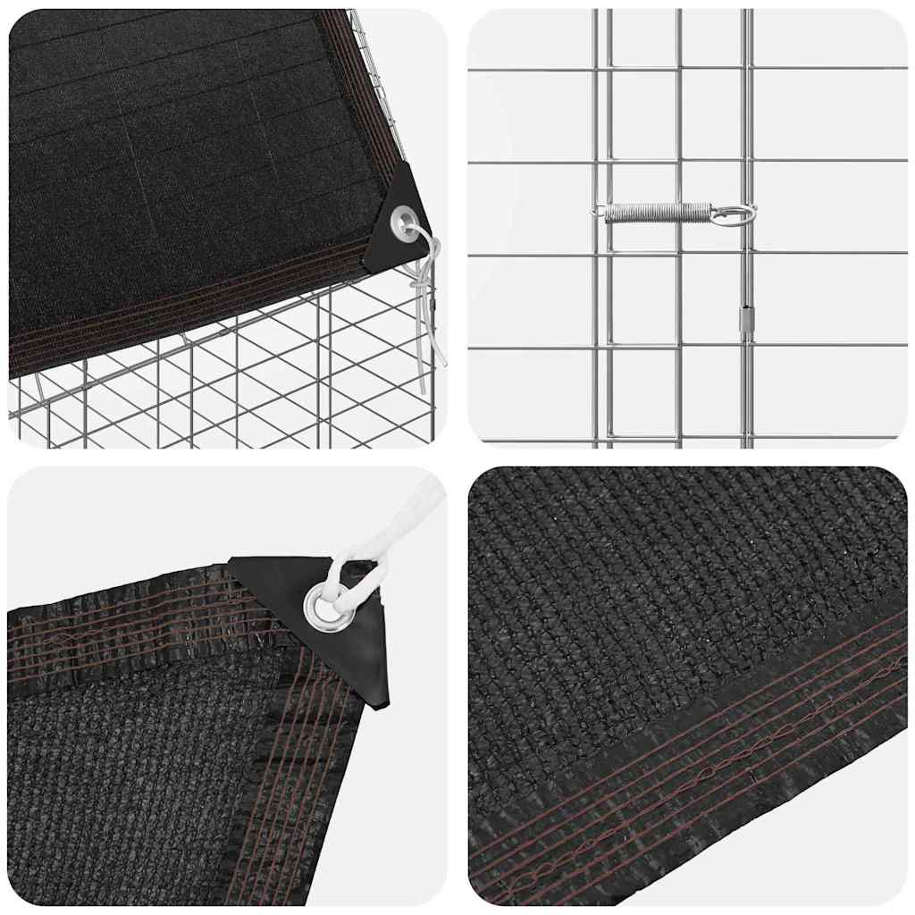 vidaXL Klatka dla kur 2 pcs Srebrny 600 x 100 x 210 cm